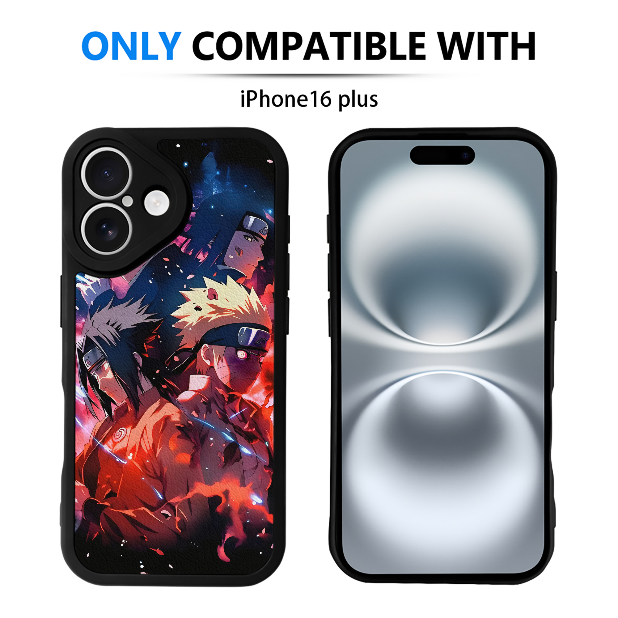 （画像用） NARUTO -ナルト- NARUTO -ナルト- 疾風伝 【iPhone 16シリーズ対応】シリコンスマホケース（レザー調） 材質：シリコン